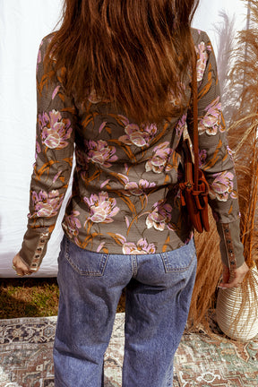 The Floral Edit Waffle Textured Top