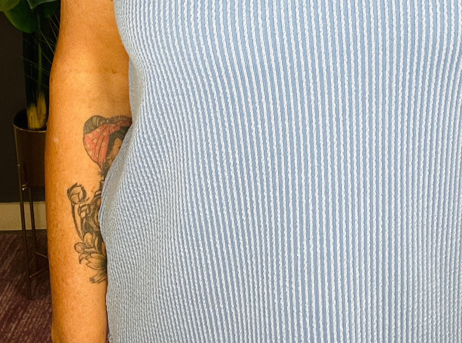 All The Comfort Denim Blue Ribbed Set - SET019DB