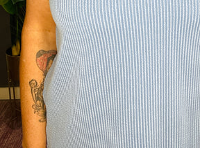 All The Comfort Denim Blue Ribbed Set - SET019DB