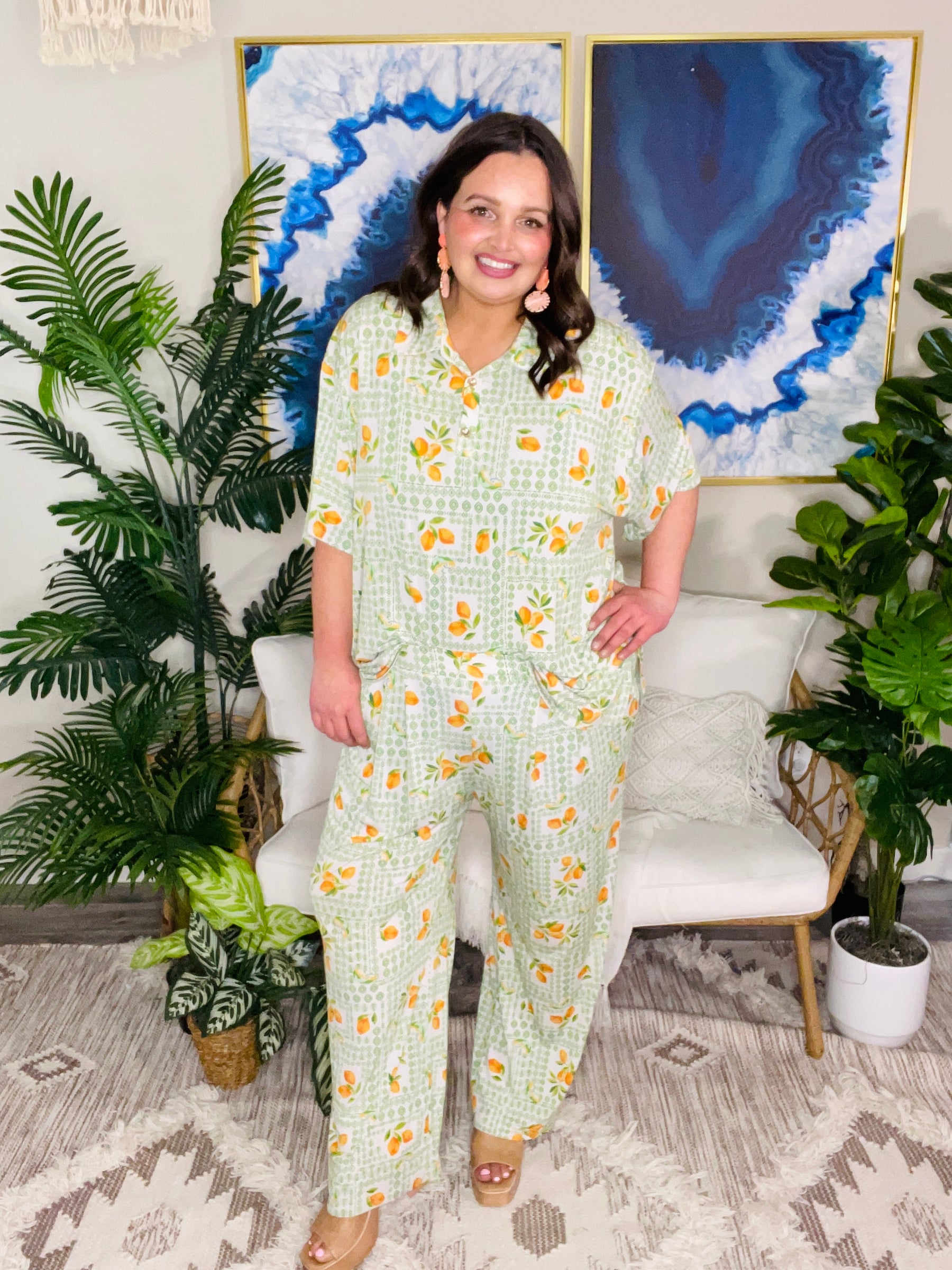 Citrus Coast Top And Pant Set - SET055BG
