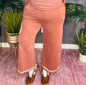 Peace All Around Red/Brown Pants - P035RB