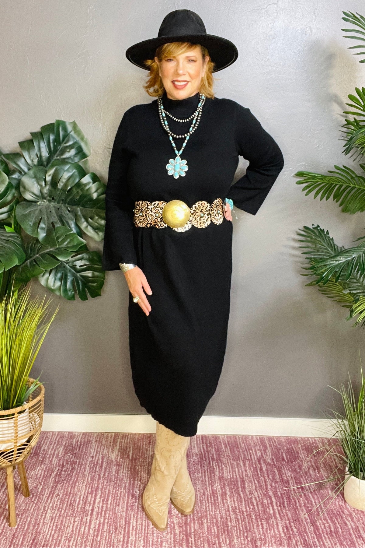 Simply Perfect Black Knit Midi Dress - DR017BK