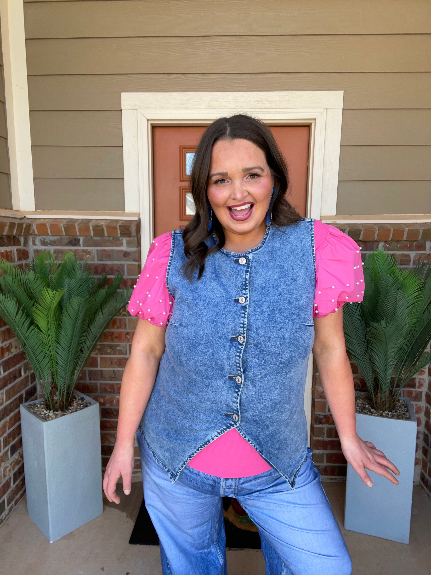 All Things Light Blue Denim Vest