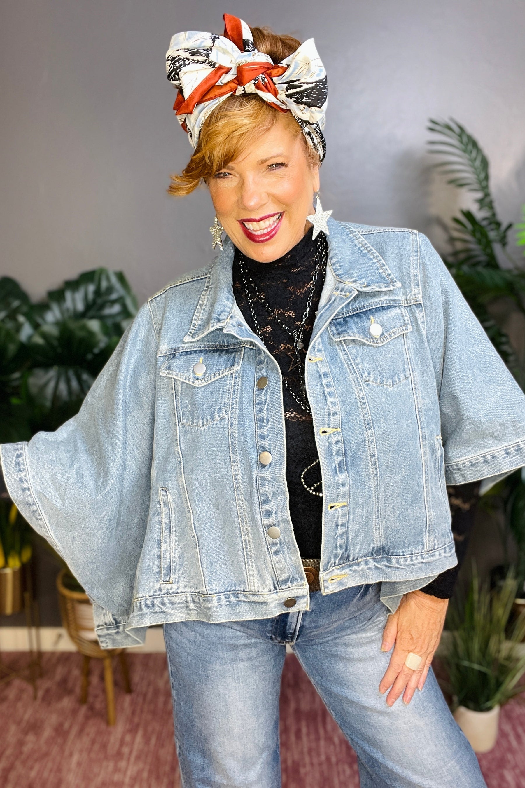 Blue jean Beauty Oversized Jacket - OT032DN