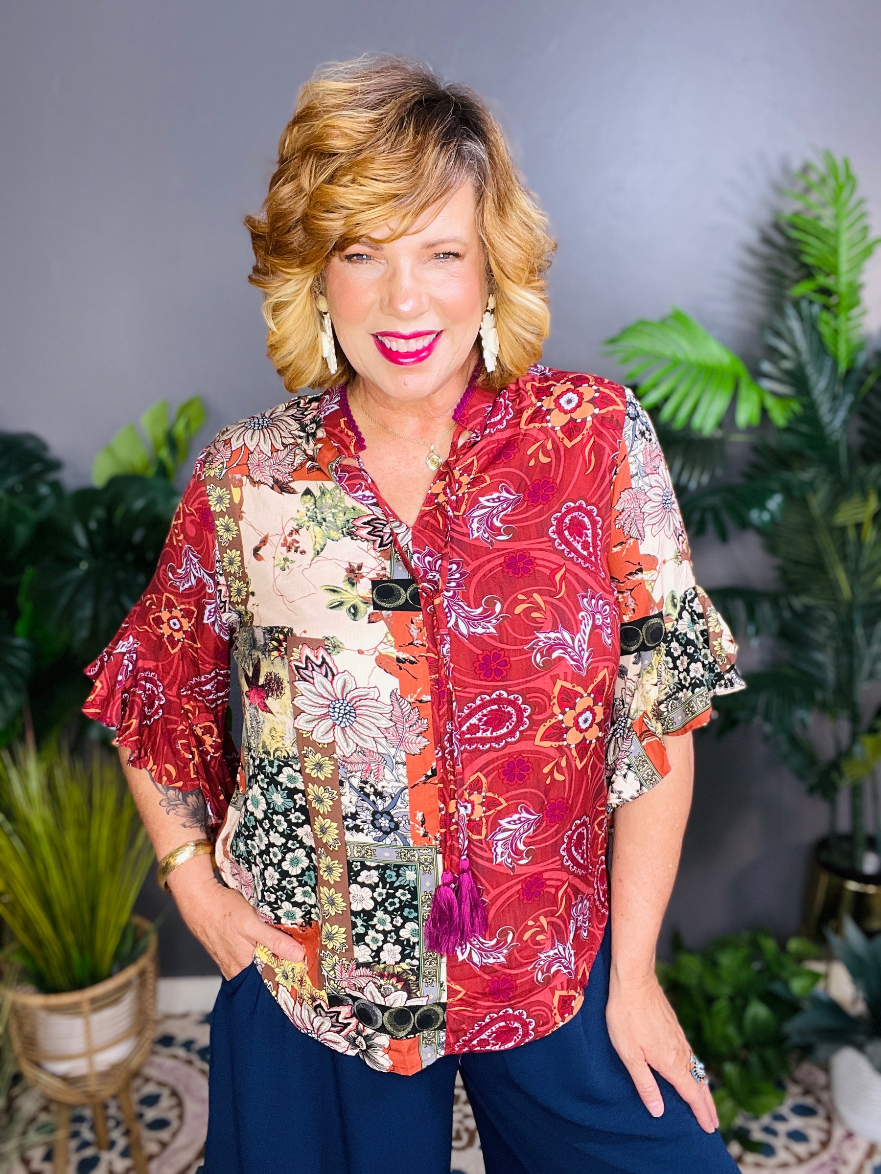 Patchwork Paradise Top - S759MA