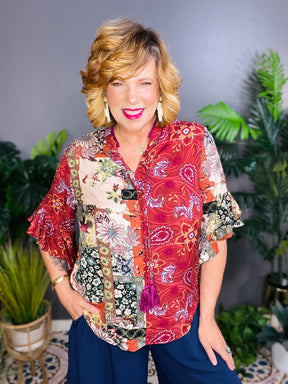 Patchwork Paradise Top - S759MA