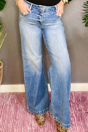 Lauren High Rise Wide Leg Jeans