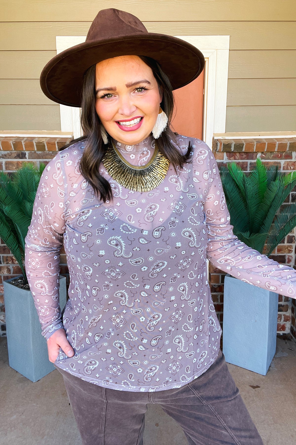 Paisley Sass Mesh Top - LW023MU