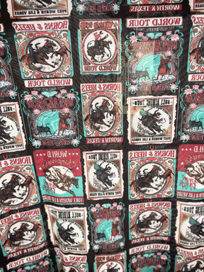 Cowgirl At Heart Mesh Top - S449BK