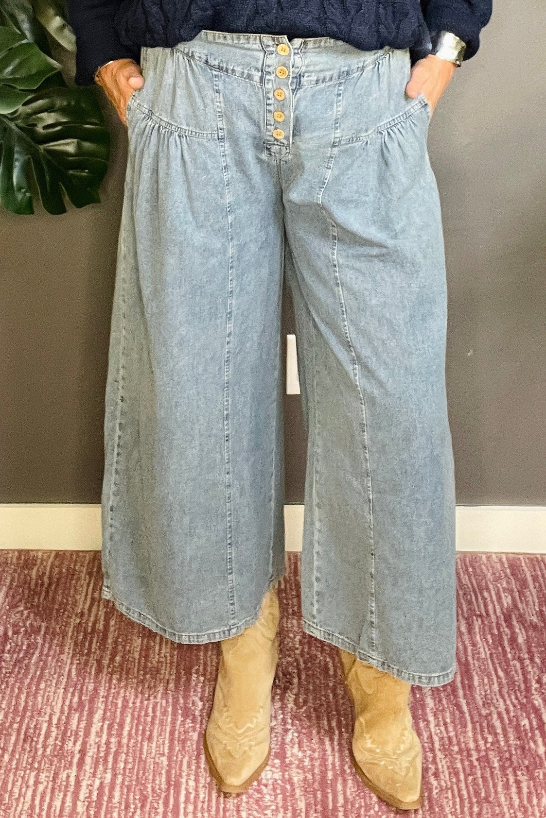 In My Denim Era Wide Leg Pant - P005DN