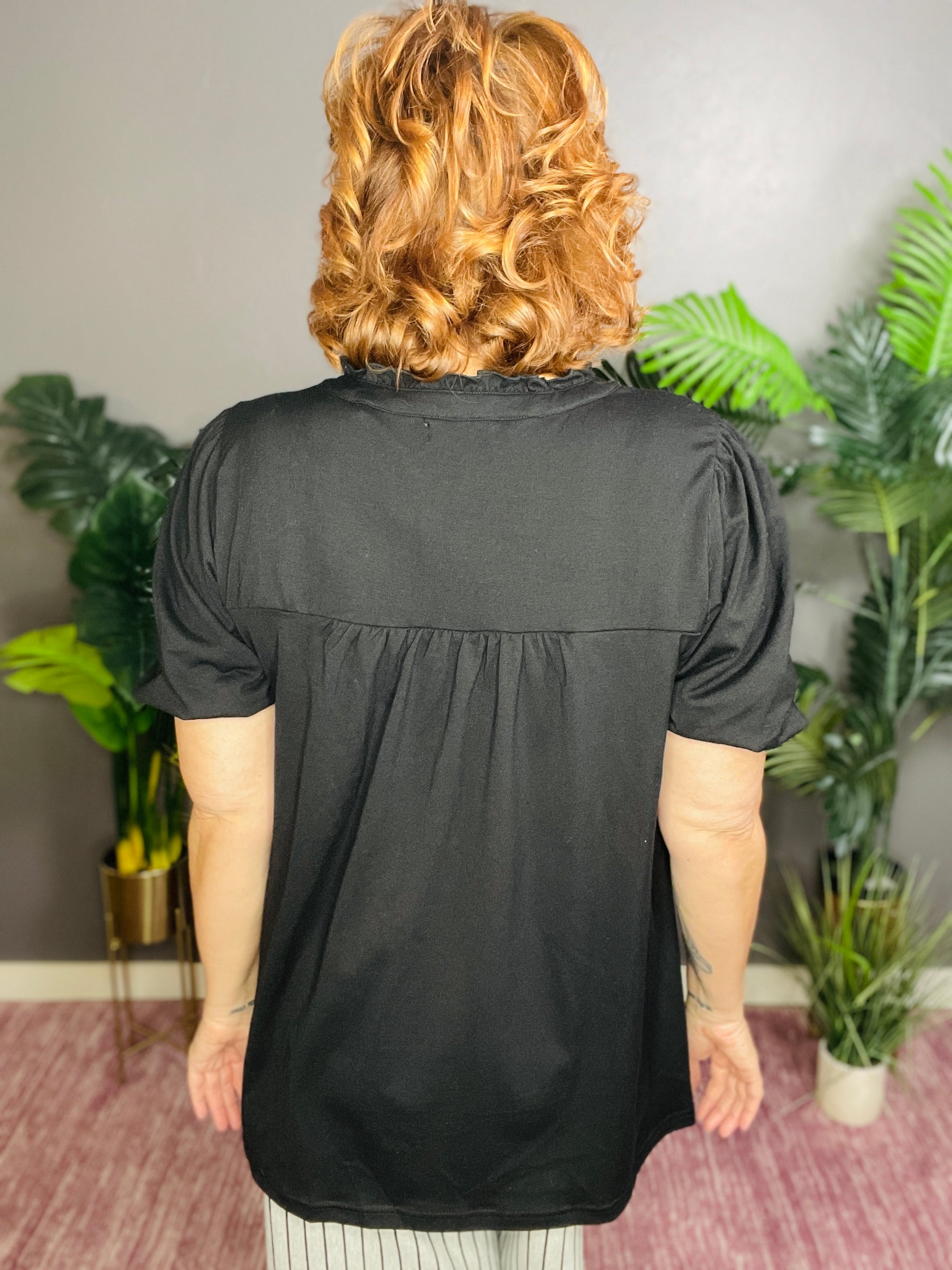 Christmas Red And Green Bow Top - S217BK