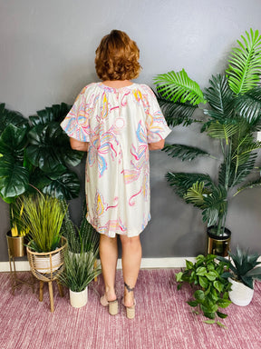 Ready Or Not Boho Off White Floral Mini Dress