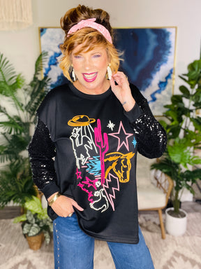 Neon Nights Top - S951BK