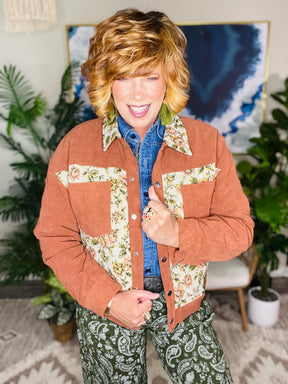 Autumn Bloom Ribbed Floral Jacket (3 Colors)