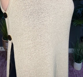 She's A Lady latte Long Sweater - S118LA
