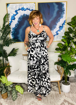 Palm And Prowl Jumpsuit - R026BK