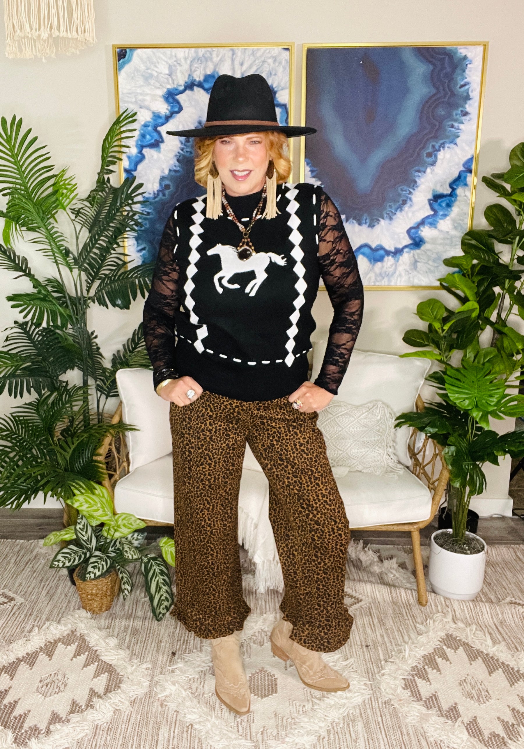 Giddy Up Girl Sweater Vest