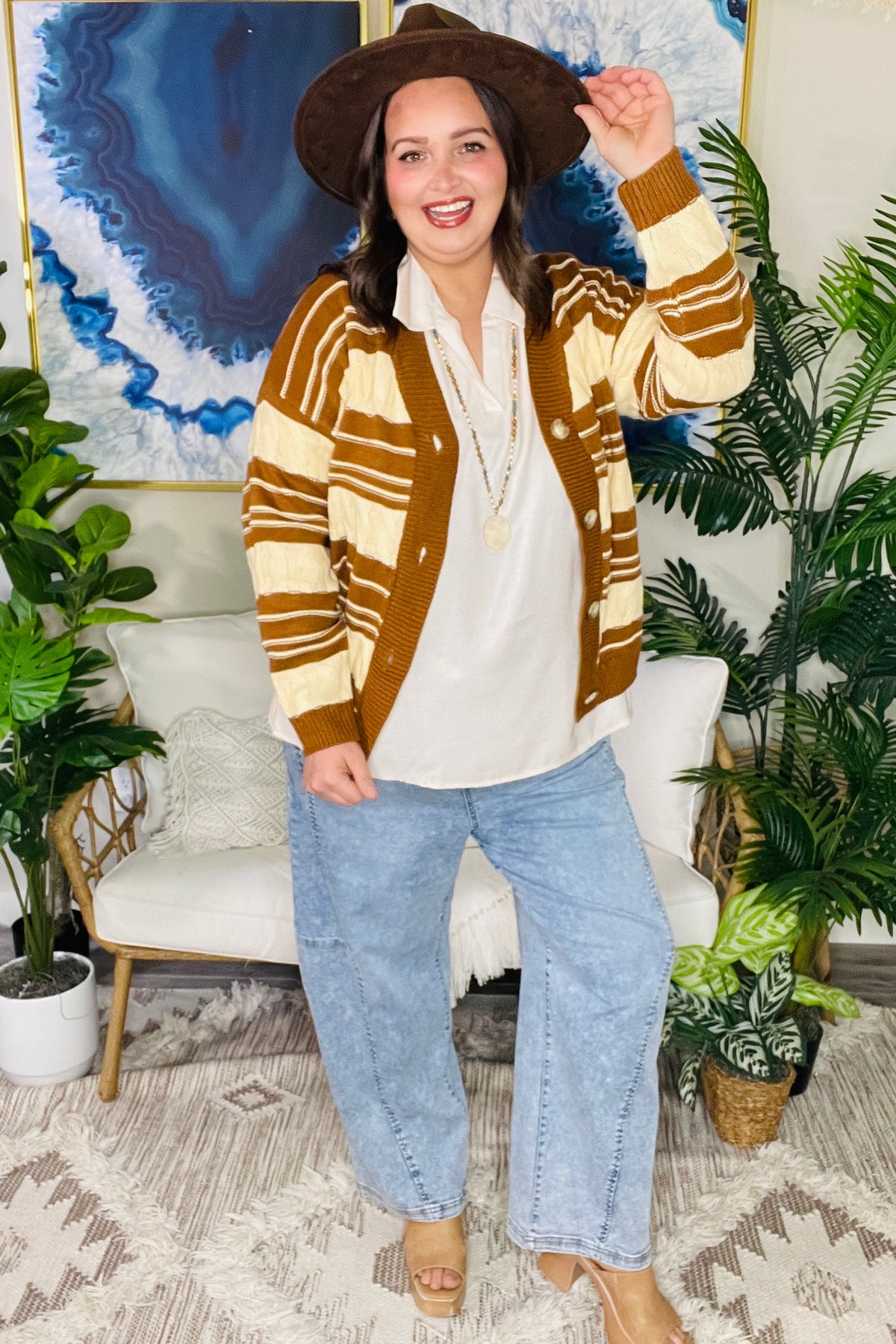 Stripe a Pose Knit Cardigan