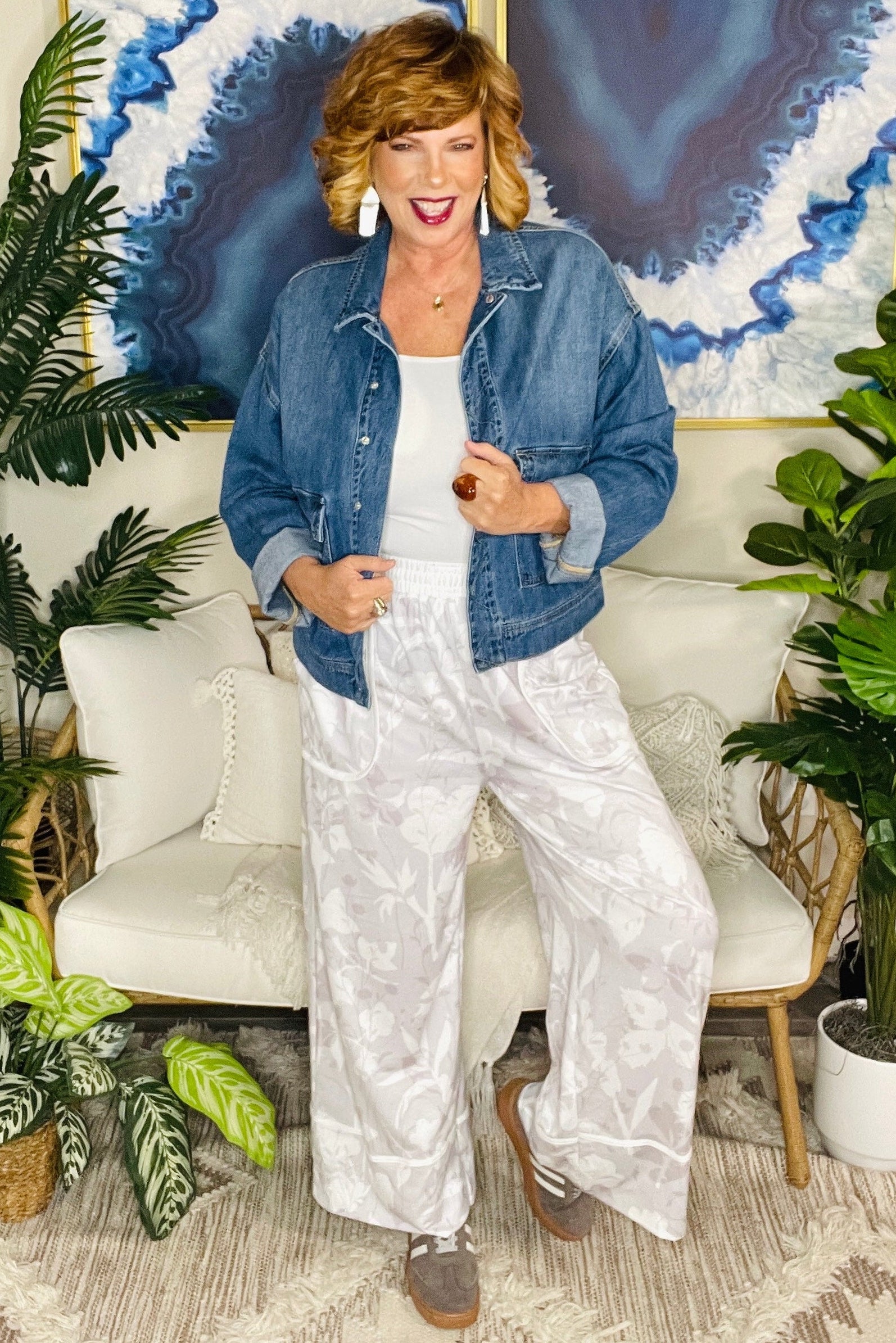 Dreamy Days Floral Wide Leg Pants
