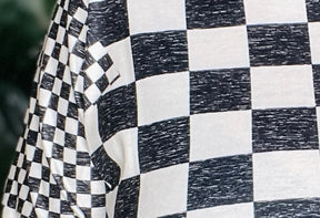 Check On That Black/White Top - S236BW