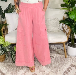 Soft Escape Dusty Rose Mineral Wash Pants - P149DR