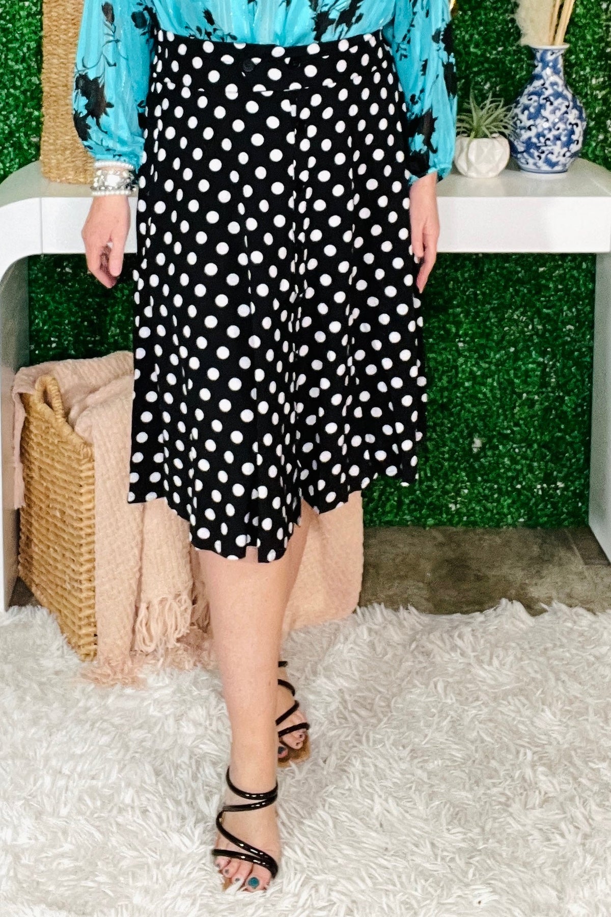All Class Polka Dot Skirt - SK001BW