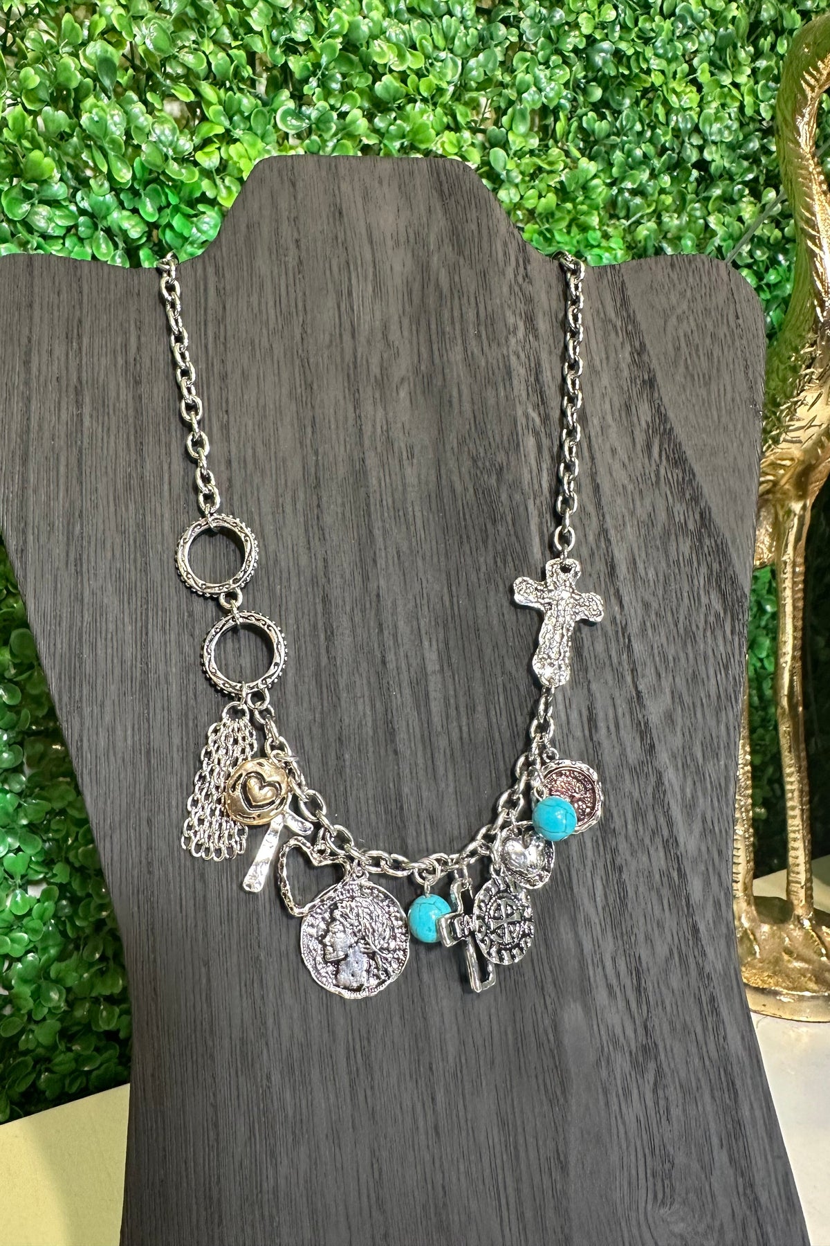 Silver Faith Charm Necklace - N155SI