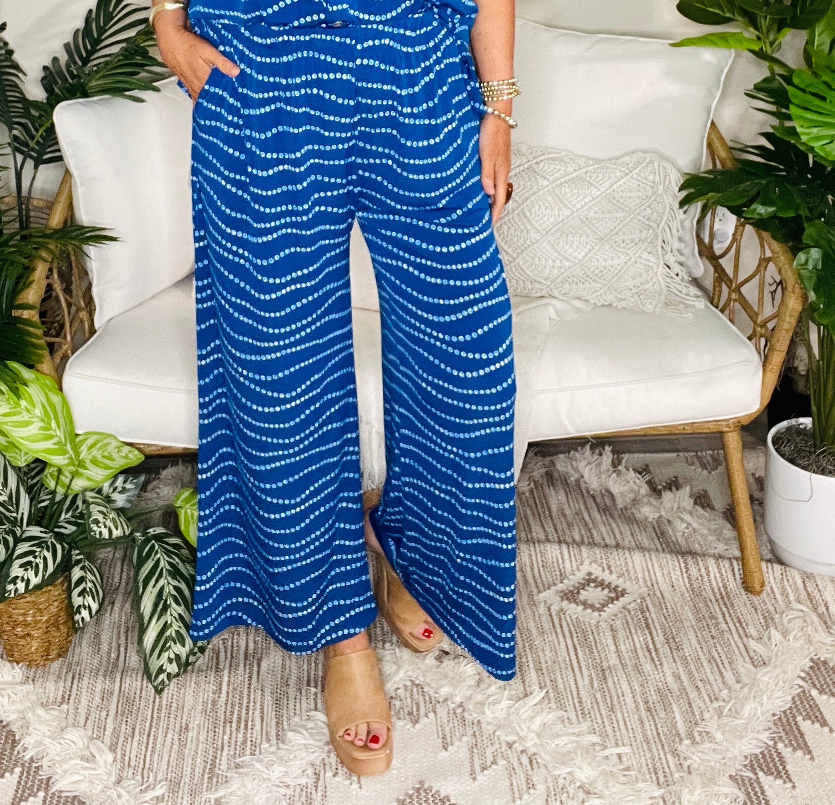 Coastal Escape Top And Pant Set - SET050NV