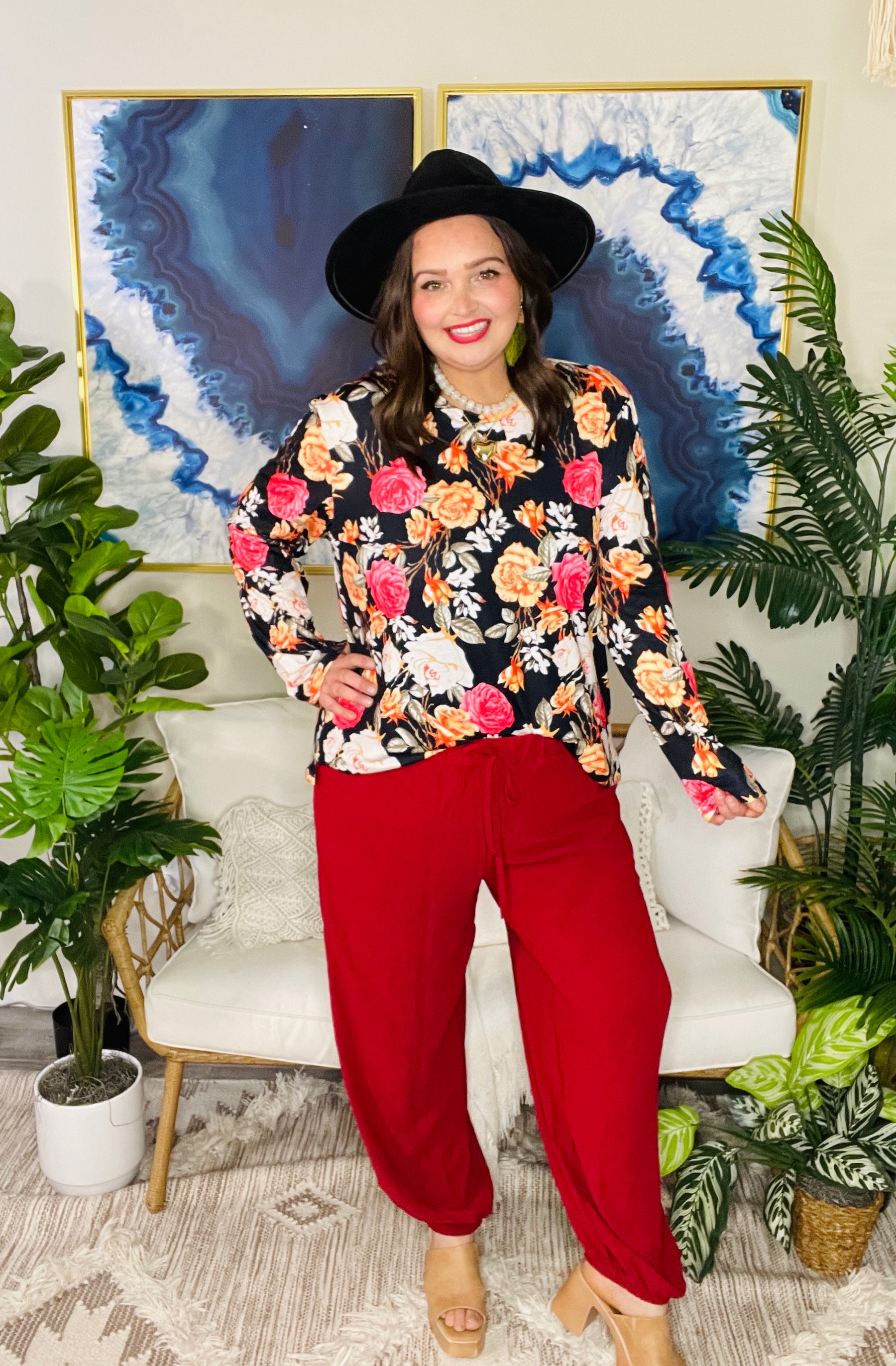 Stop And Smell The Roses Top - S982MU