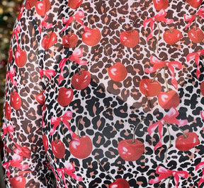 Put a Cherry On Top Mesh Sheer Top - S172BK