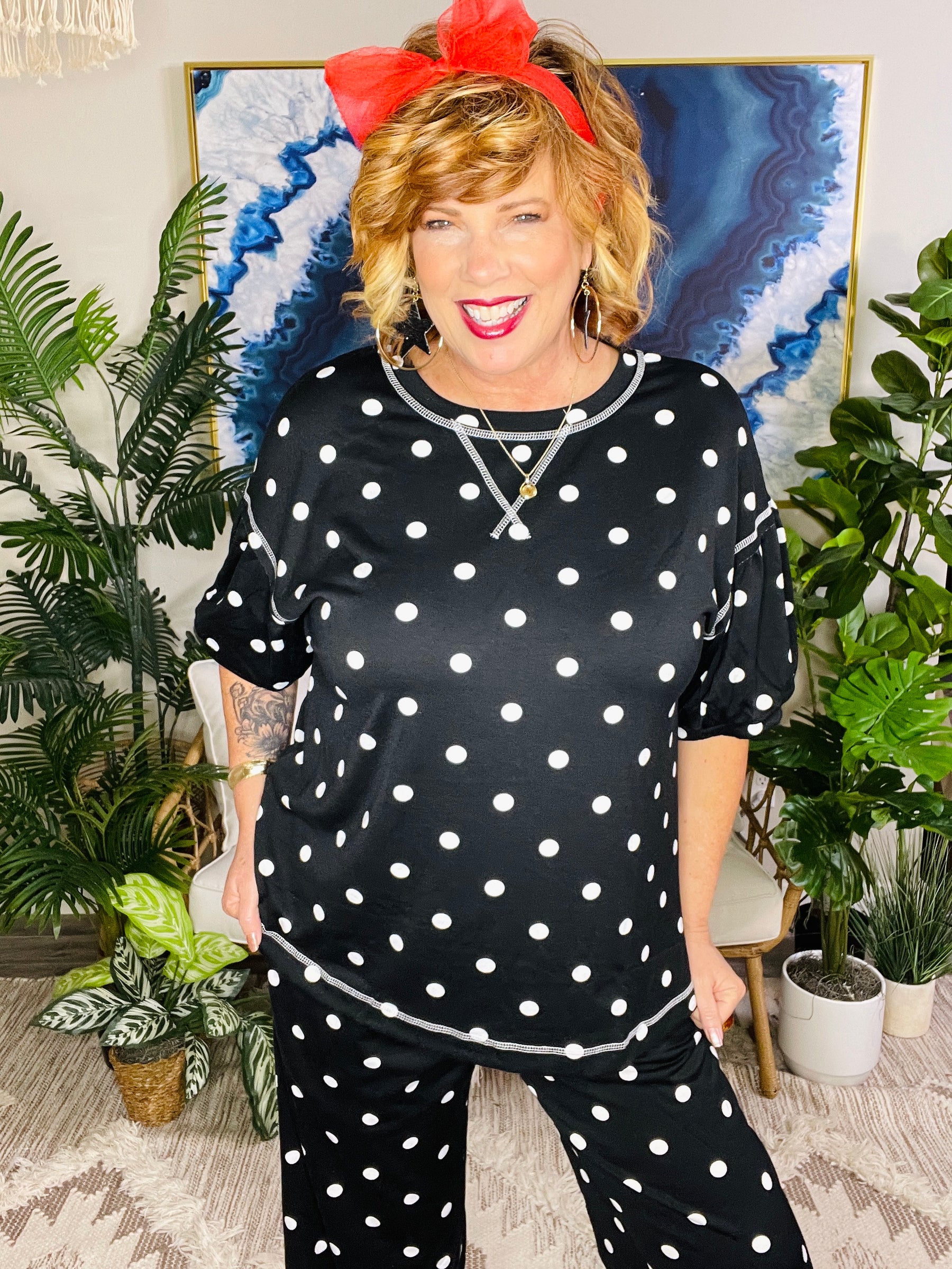 Seeing Spots Top And Pant Set (2 Colors)