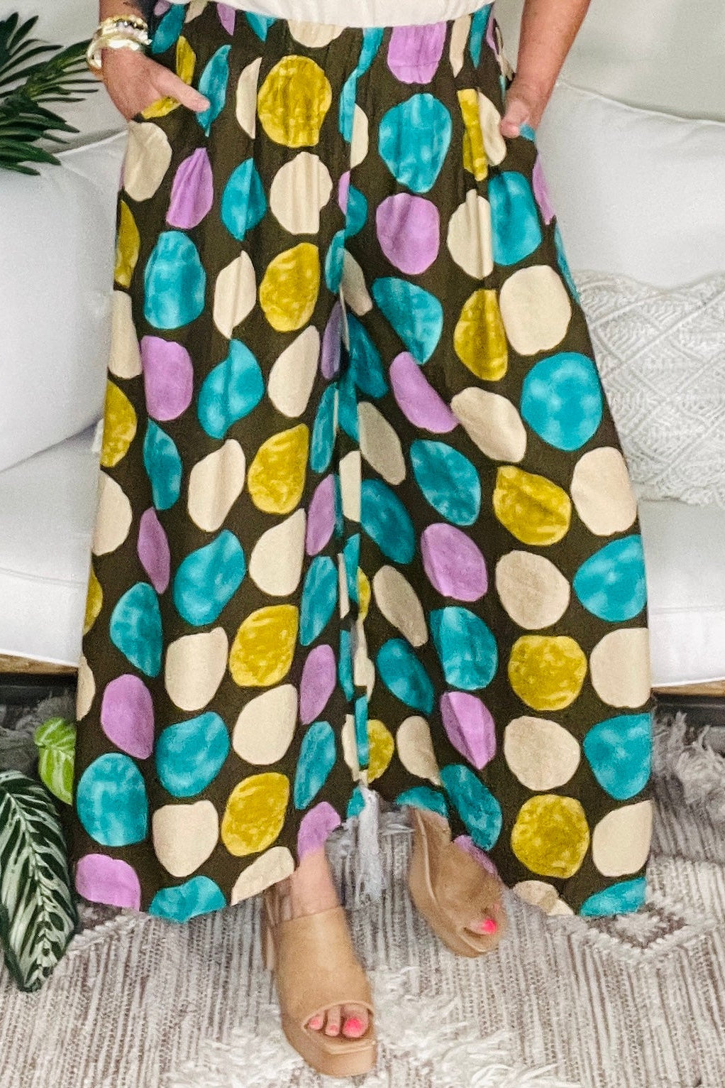 Circle Of Style Brown Mix Pants - P137BR