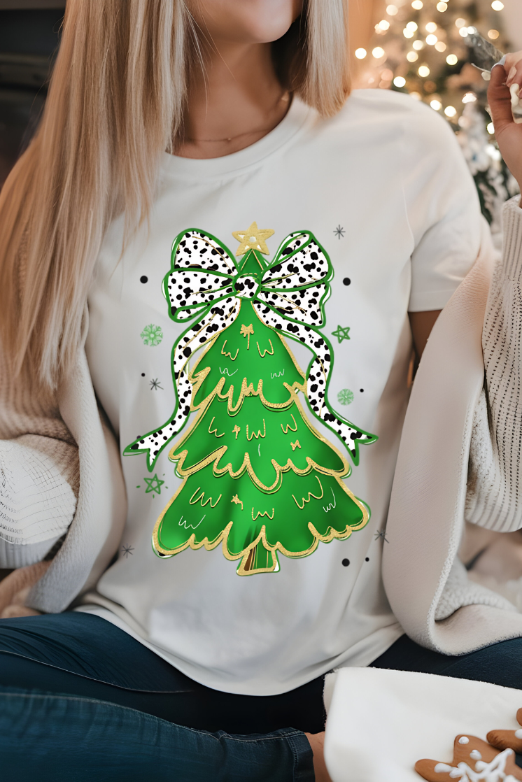 Bow-tiful Christmas Tree Graphic Tee and Sweatshirt