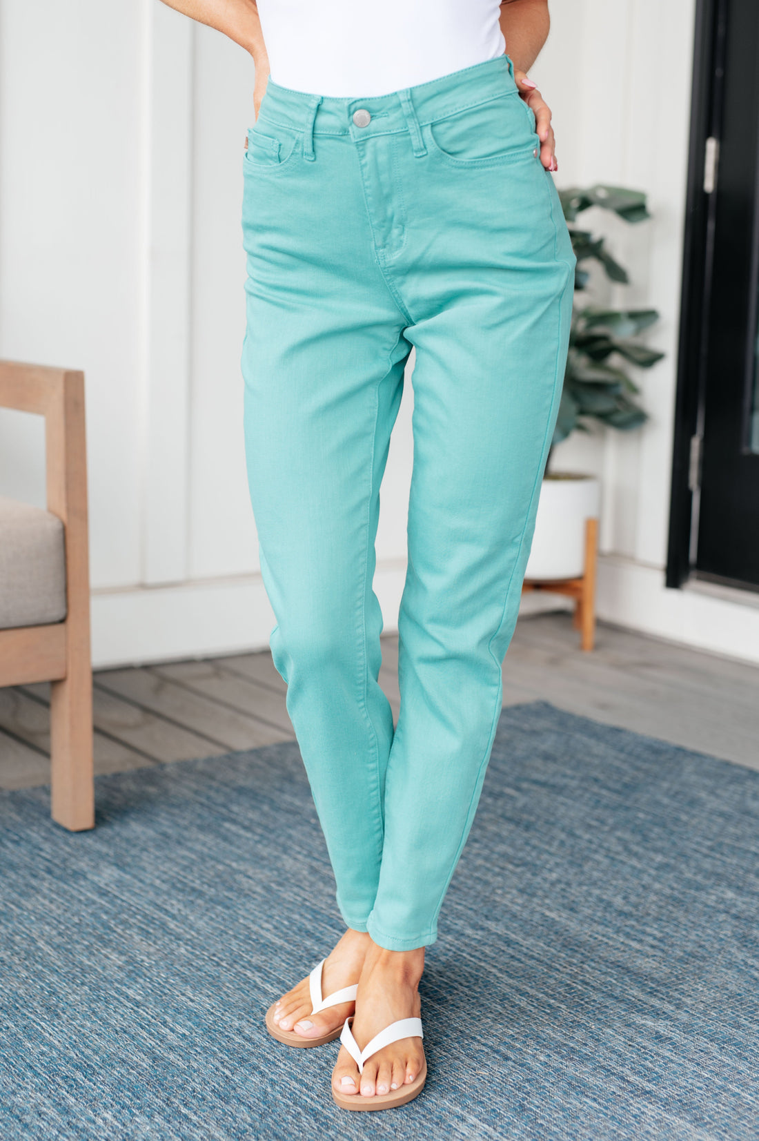 Regina High Rise Garment Dyed Denim Jogger