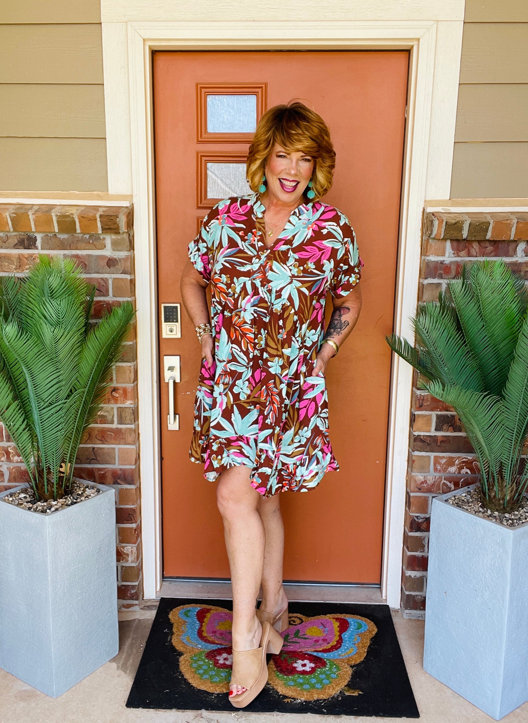 Palm Tree Daydreams Dress - DR184MO
