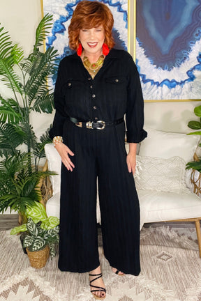 All That Sass Black Jumpsuit - R031BK