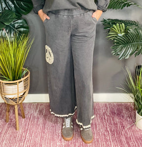 Peace All Around Charcoal Pants - P036CG