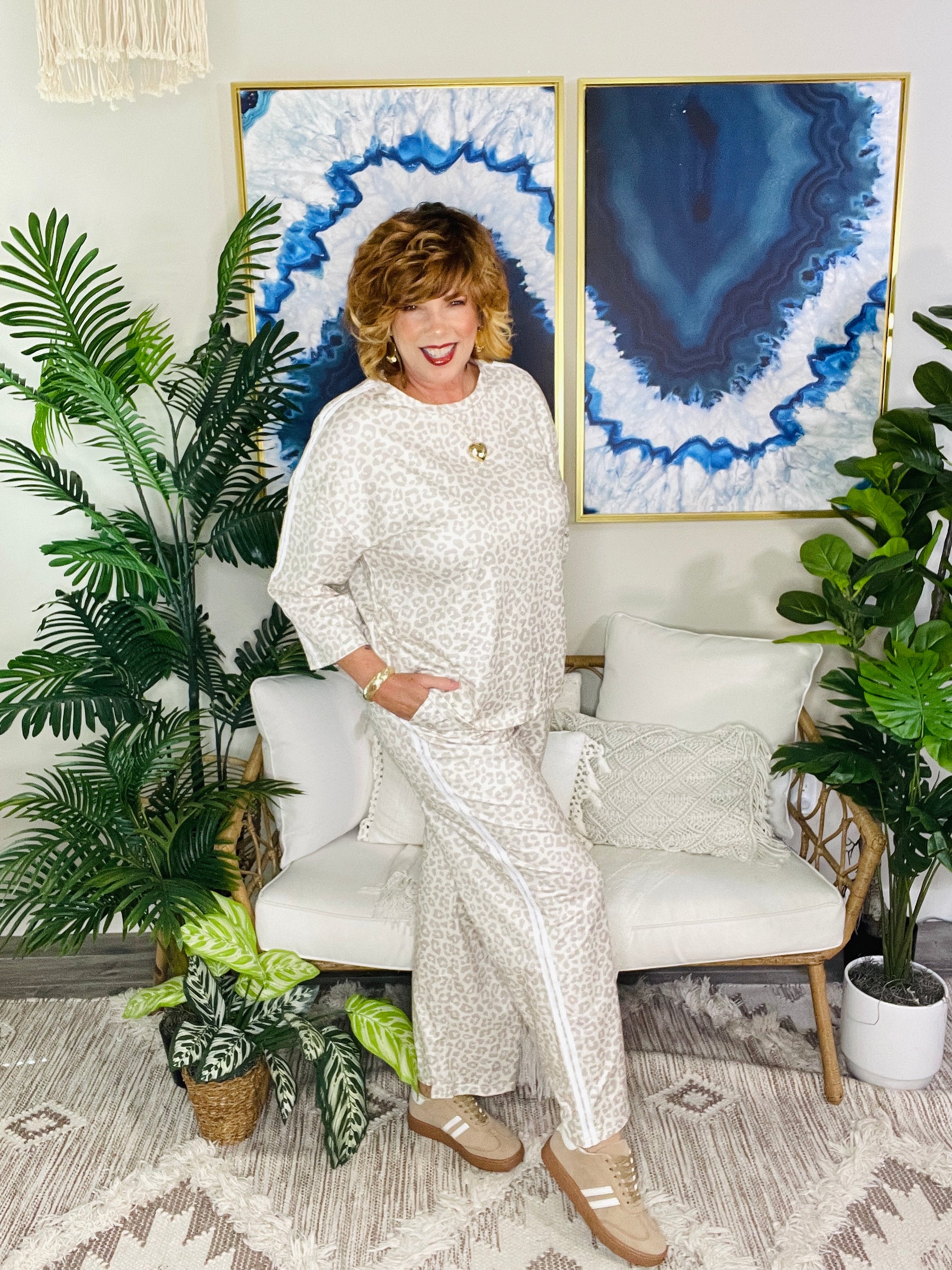Wild At Ease Top And Pant Set (3 Colors)
