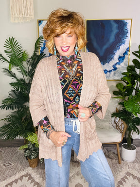 Southwest Sunset Abstract Mesh Top