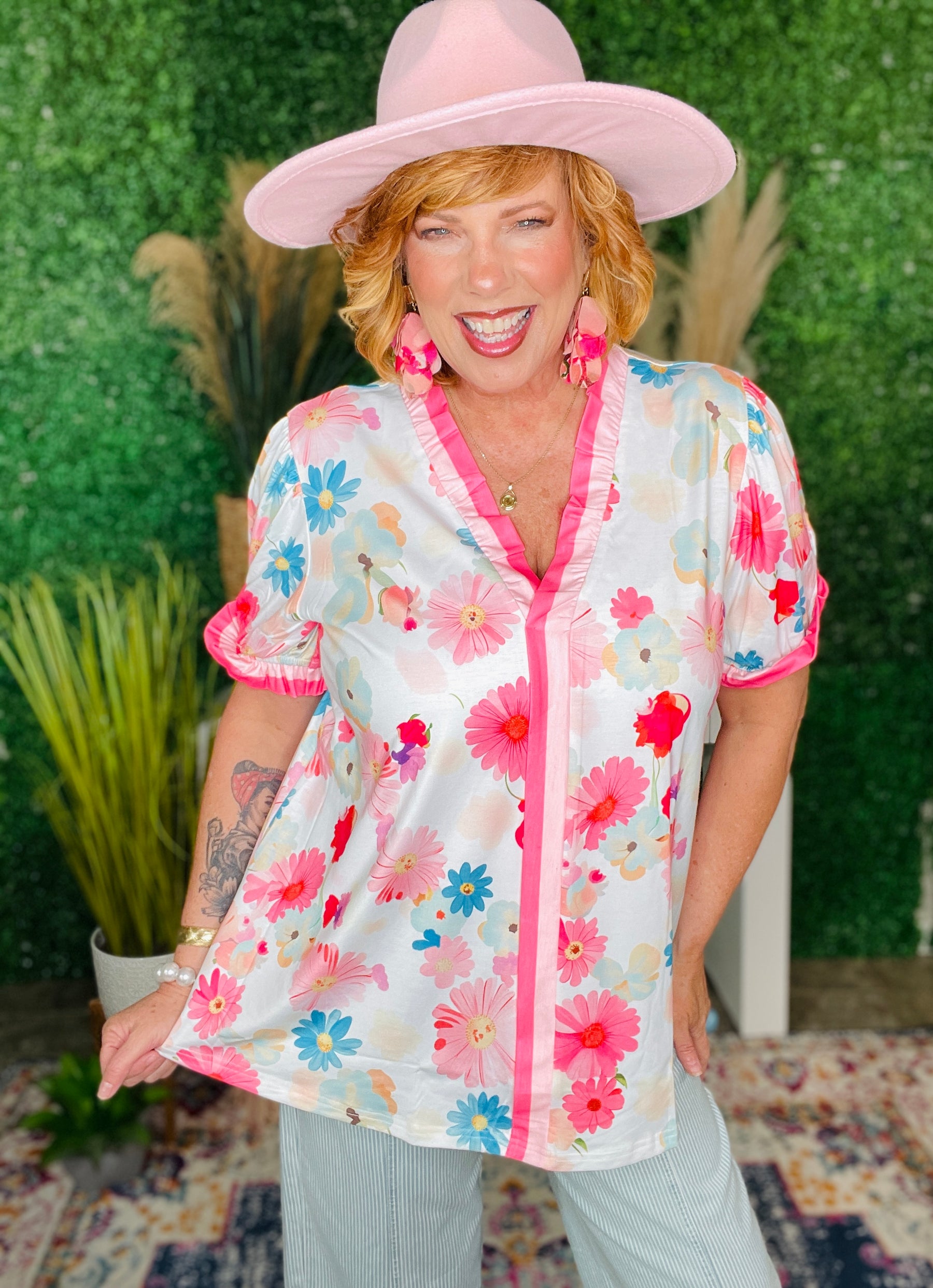 Petals And Pink Dreams Top - S746PK