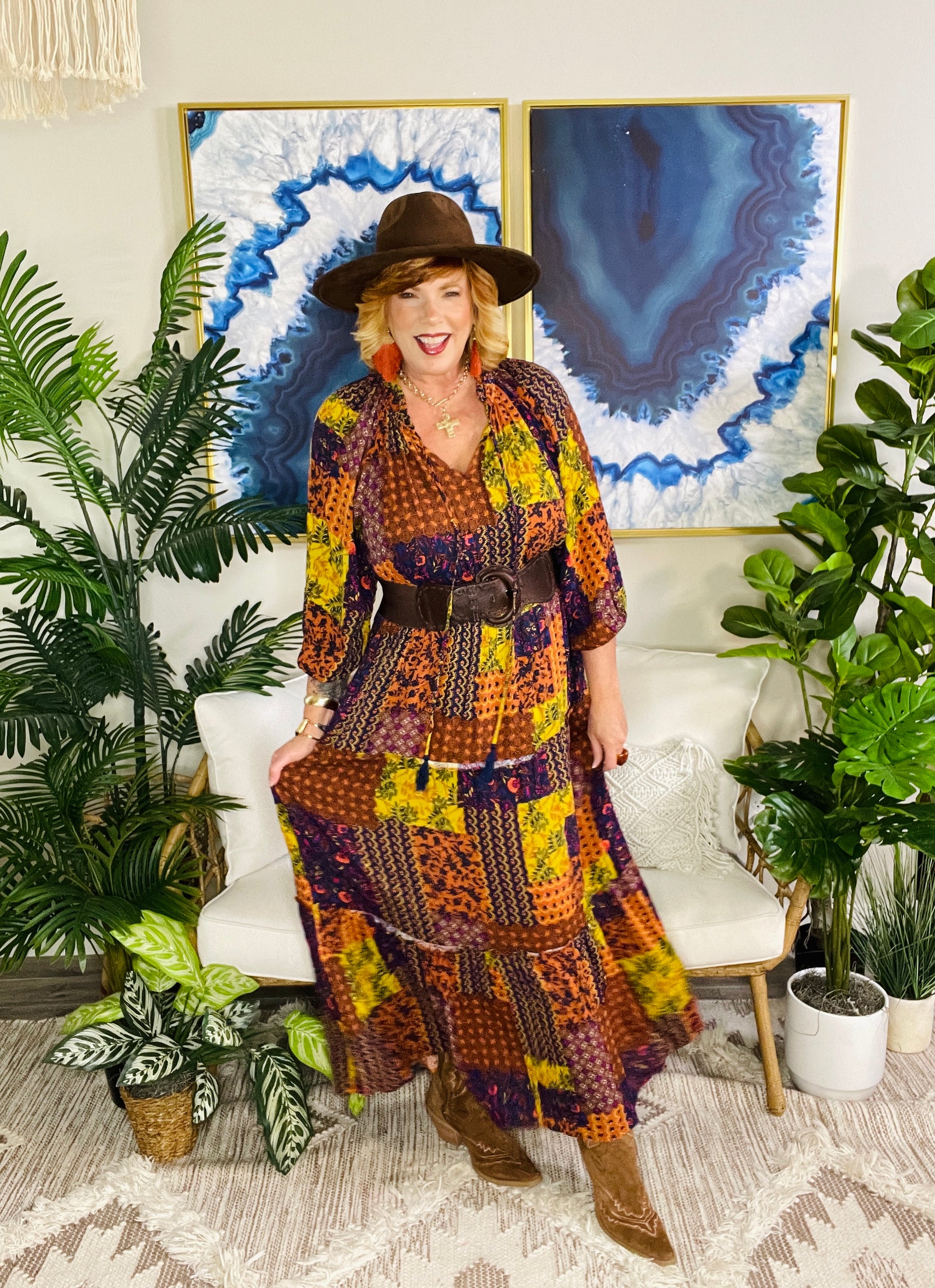 Wander With Me Boho Dress - DR282GO