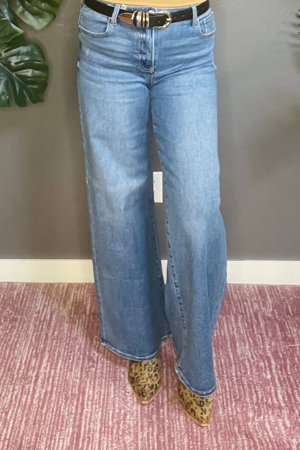 Jordan Full Size High Rise Wide Leg Jeans
