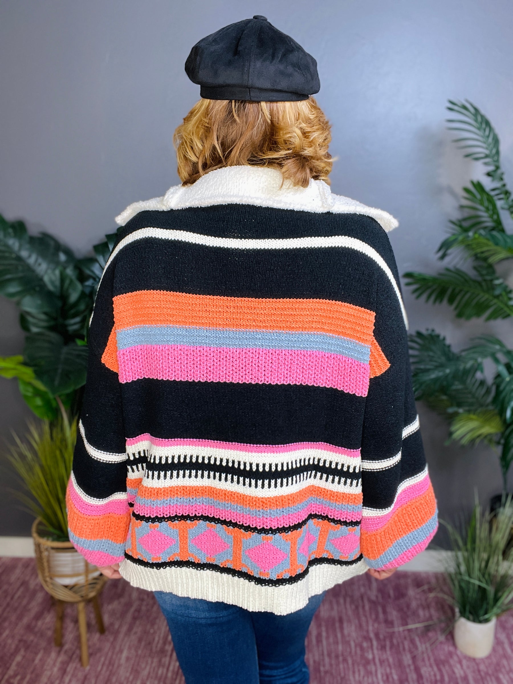 Warm And Cozy Half Zip Sweater - OT013MU