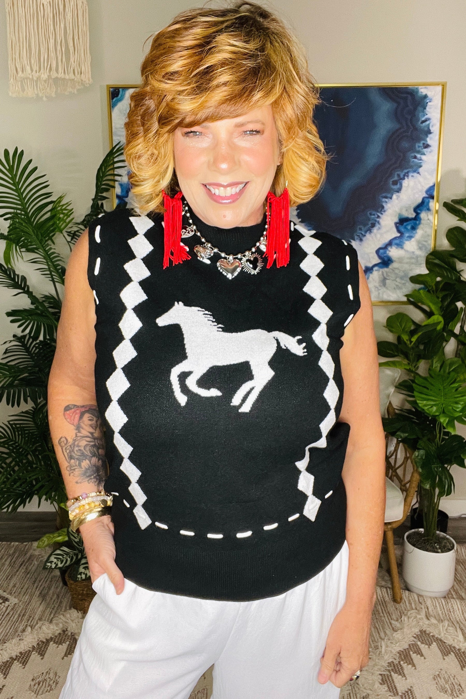 Giddy Up Girl Sweater Vest