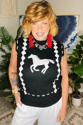 Giddy Up Girl Sweater Vest