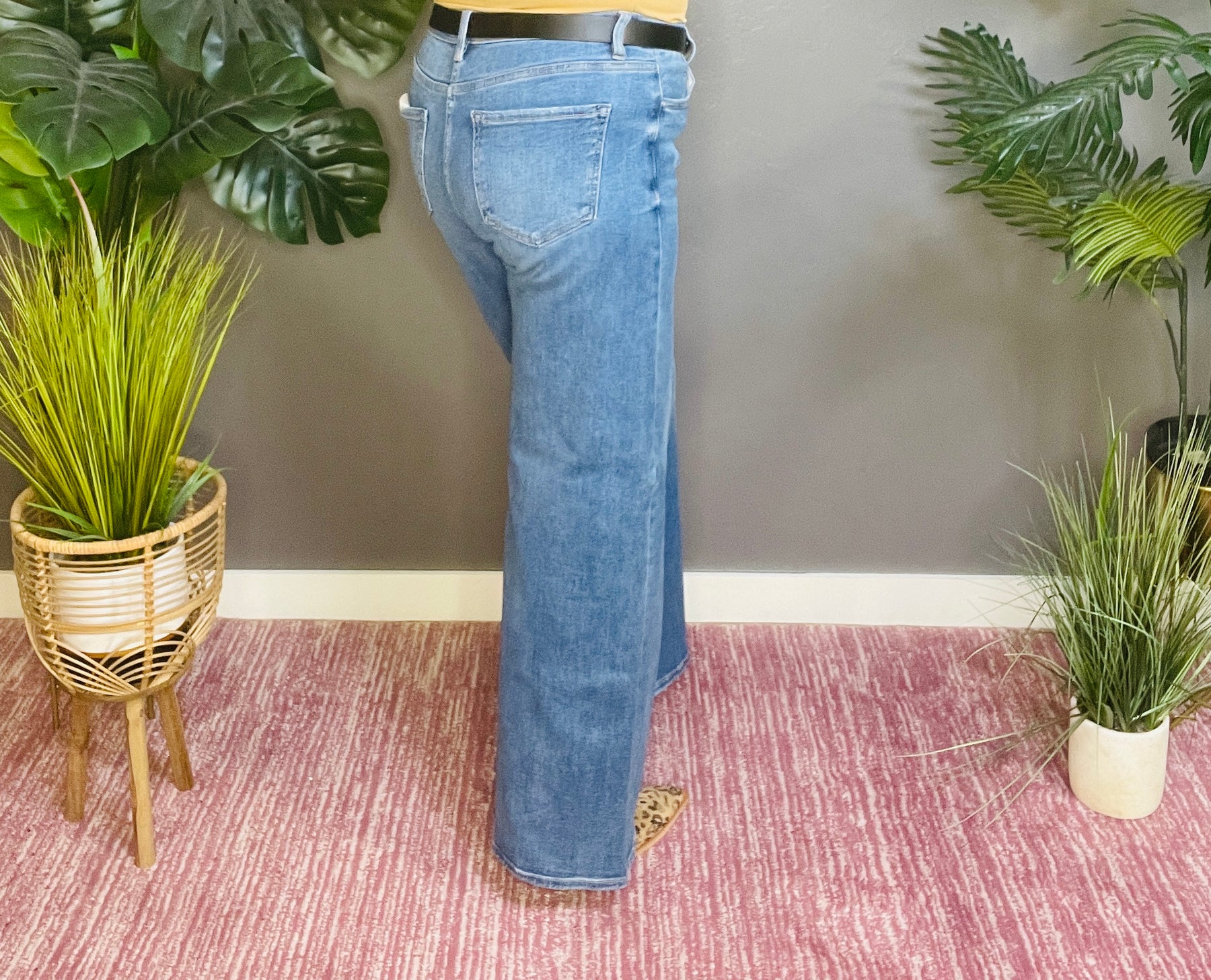 Jordan Full Size High Rise Wide Leg Jeans