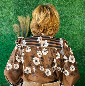 Fresh For Fall Floral Smocked Top