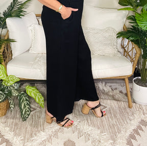 Go With The Flow Black Pants - P164BK