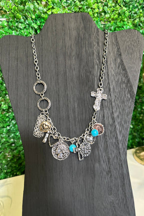 Silver Faith Charm Necklace - N155SI