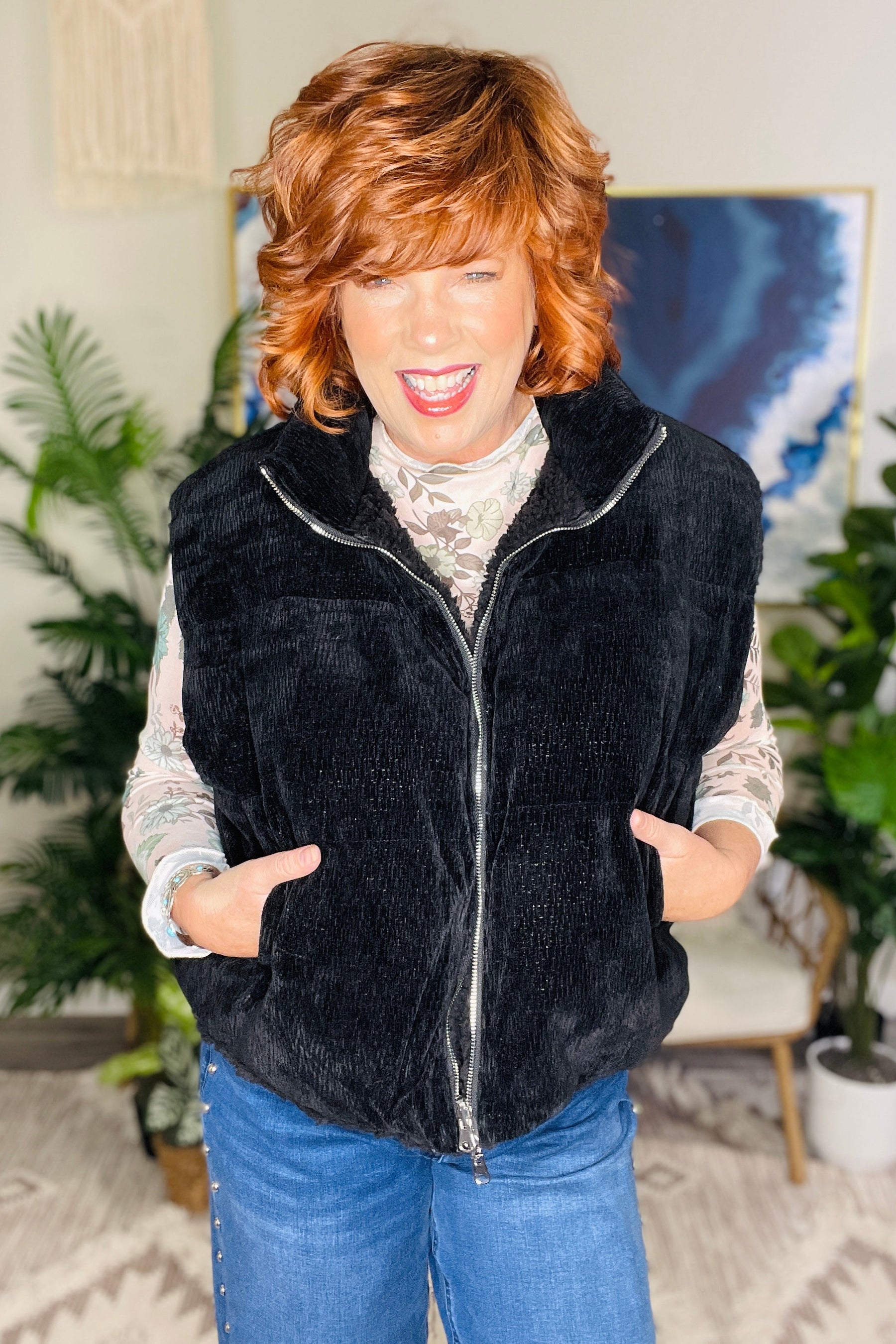 Cozy Does It Vest - OT205BK